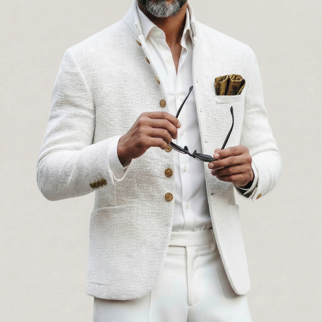 Blazer clásico de un solo pecho para hombre