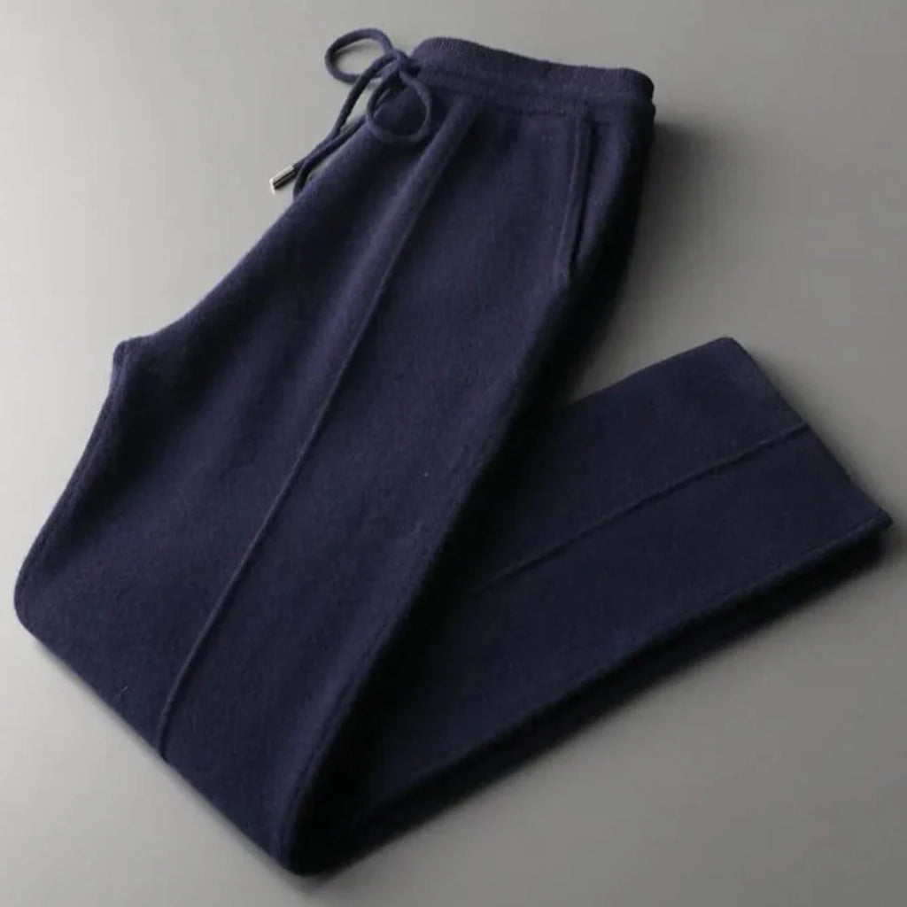 Men's 100% Merino Wool Casual Pants Navy