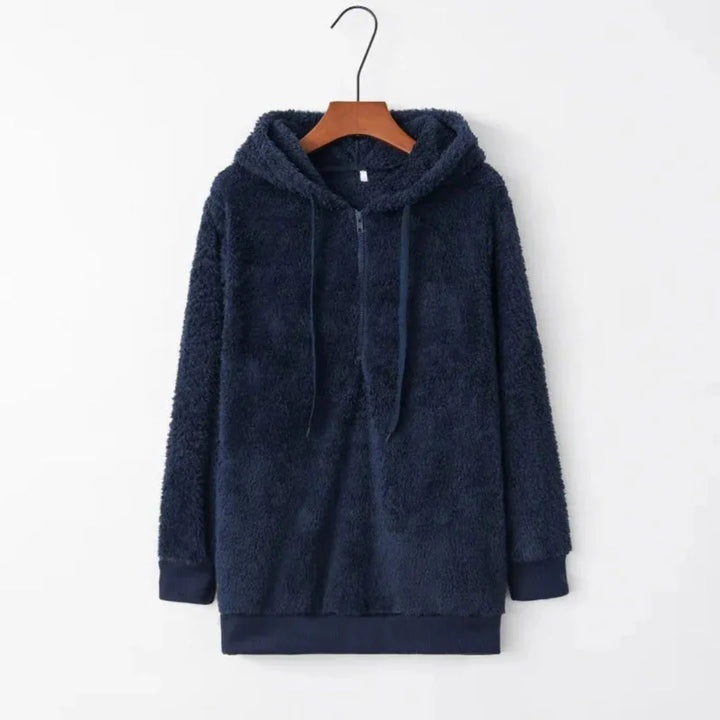 Cozy Oversized Sherpa Fleece Hoodie-MODAUTLET