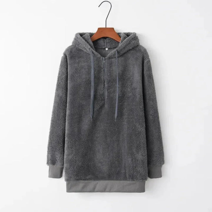 Cozy Oversized Sherpa Fleece Hoodie-MODAUTLET