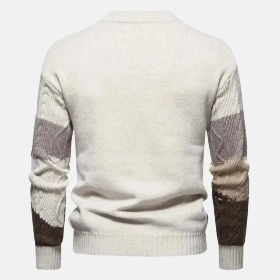 Gradient Cable-Knit Sweater for Stylish Comfort