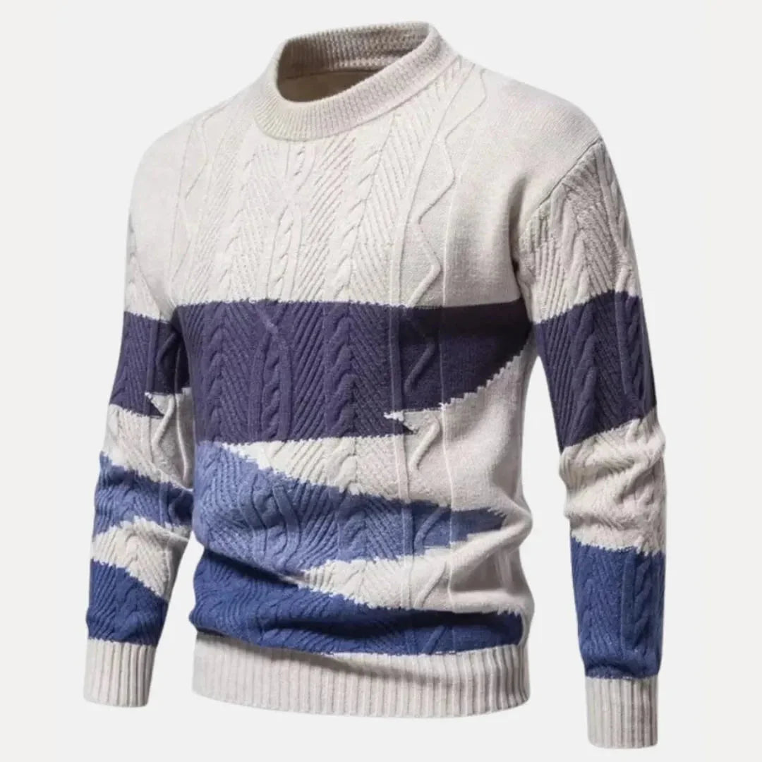 Gradient Cable-Knit Sweater for Stylish Comfort