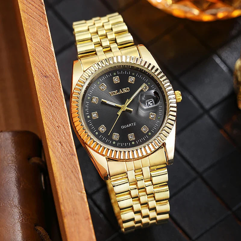 Elegant Gold Tone Watch for Timeless Style-MODAUTLET