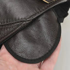 Authentic Leather Earflap Baseball Cap – Warm Cowhide for Winter