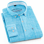 Men's Linen Button-Down Shirt
