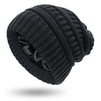 Silk-Satin Lined Chunky Knit Beanie for Women