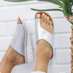 Women's Shock-Absorbing Summer Breeze Sandals Silver