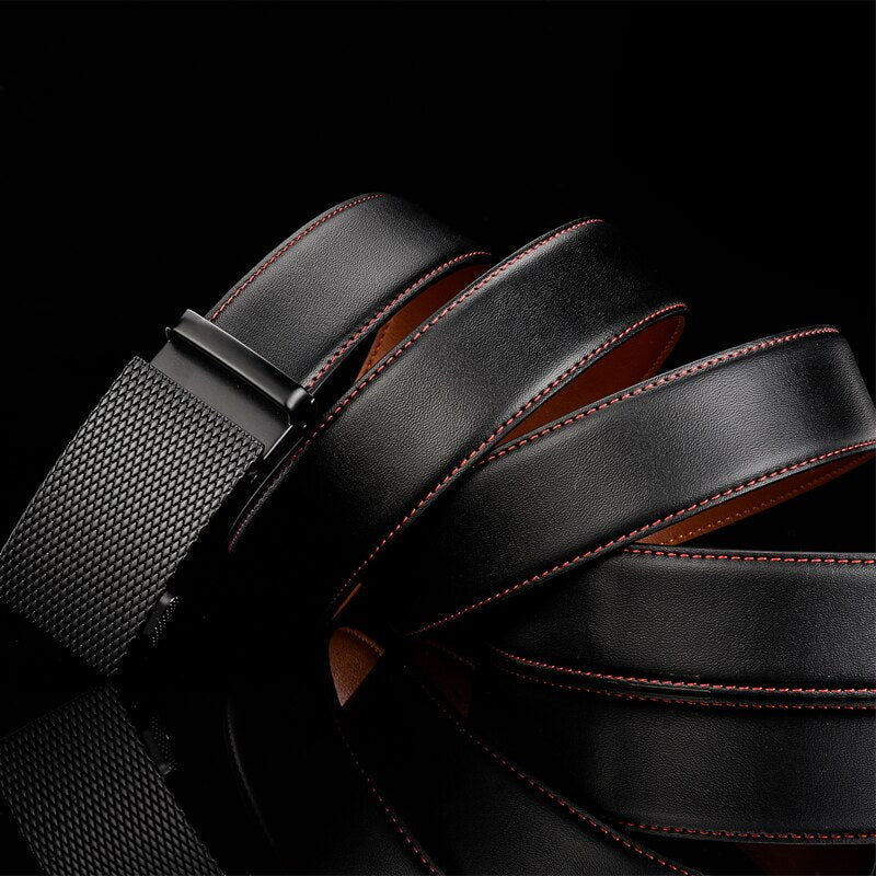 Adjustable Fit Belt with Textured Buckle for Men – Stylish & Durable-MODAUTLET
