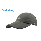 Quick-Dry Waterproof Outdoor Cap - Breathable, Foldable Unisex Hat Dark Grey Adjustable 56-60 cm