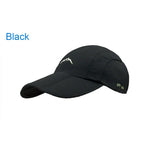 Quick-Dry Waterproof Outdoor Cap - Breathable, Foldable Unisex Hat Black Adjustable 56-60 cm