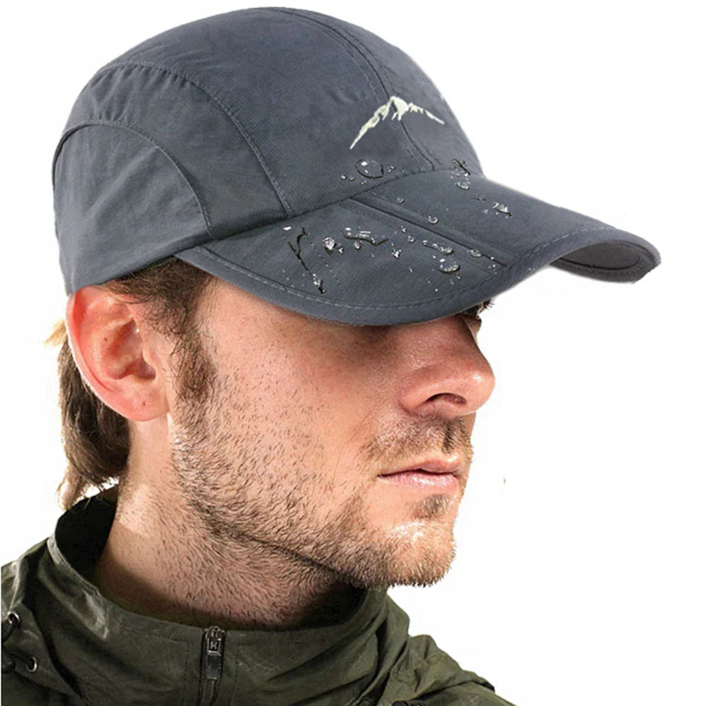 Quick-Dry Waterproof Outdoor Cap - Breathable, Foldable Unisex Hat