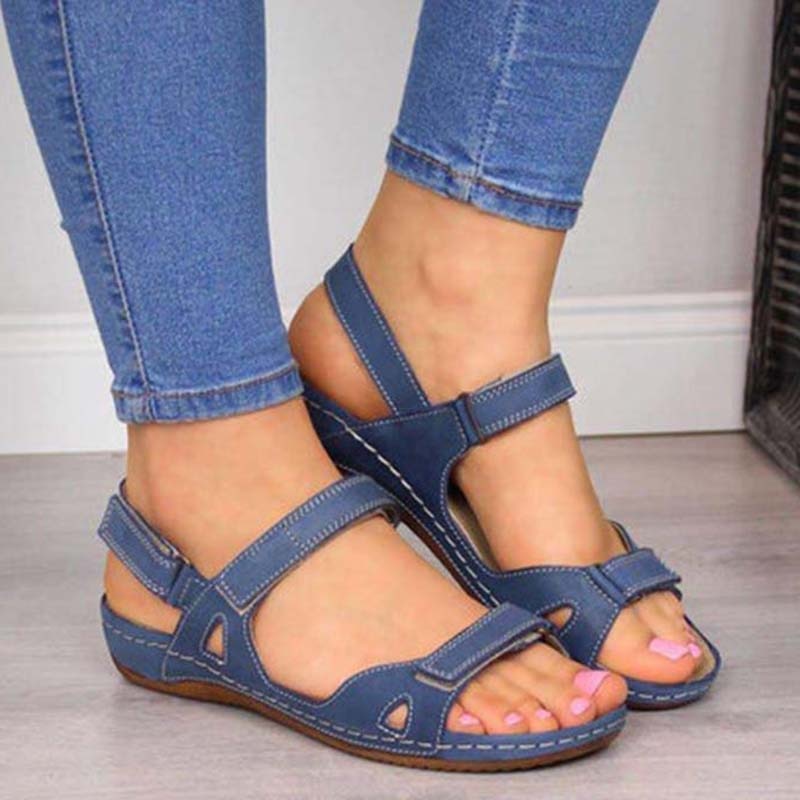 Women's Velcro Strap Orthopedic Summer Sandals-MODAUTLET