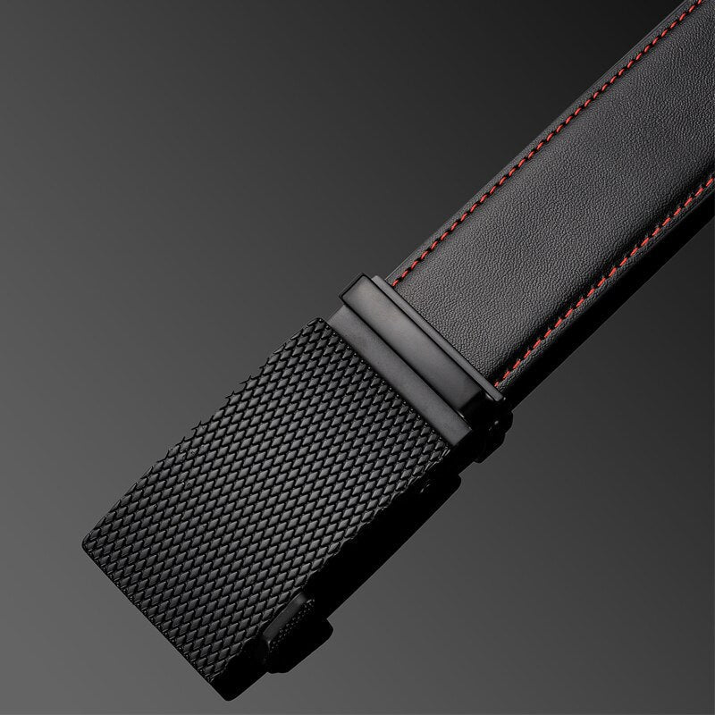 Adjustable Fit Belt with Textured Buckle for Men – Stylish & Durable-MODAUTLET