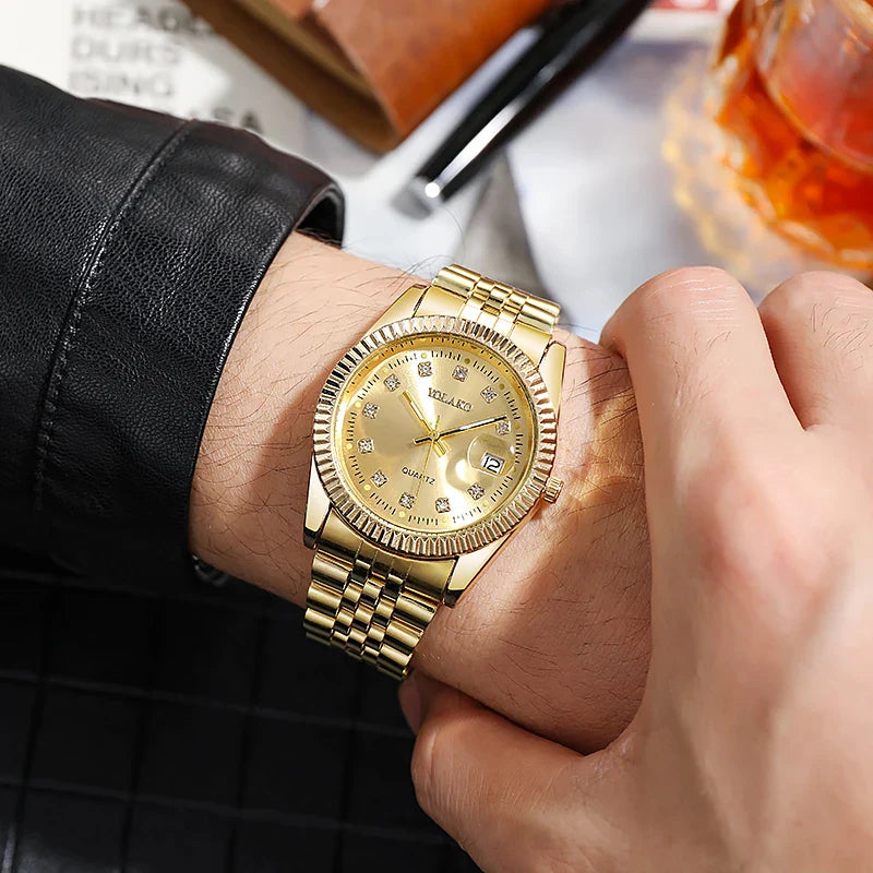 Elegant Gold Tone Watch for Timeless Style-MODAUTLET