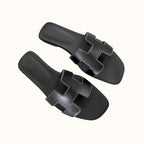 Comfort 'H' Design Sandals With Modern Design For Everyday Black