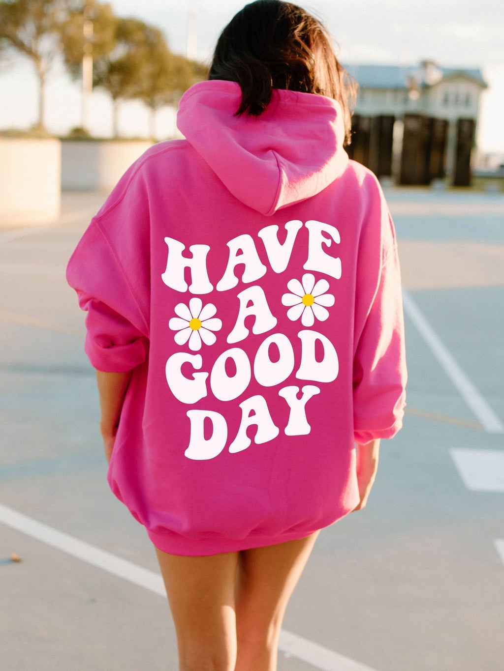 Polly - Oversized Hoodie Pink