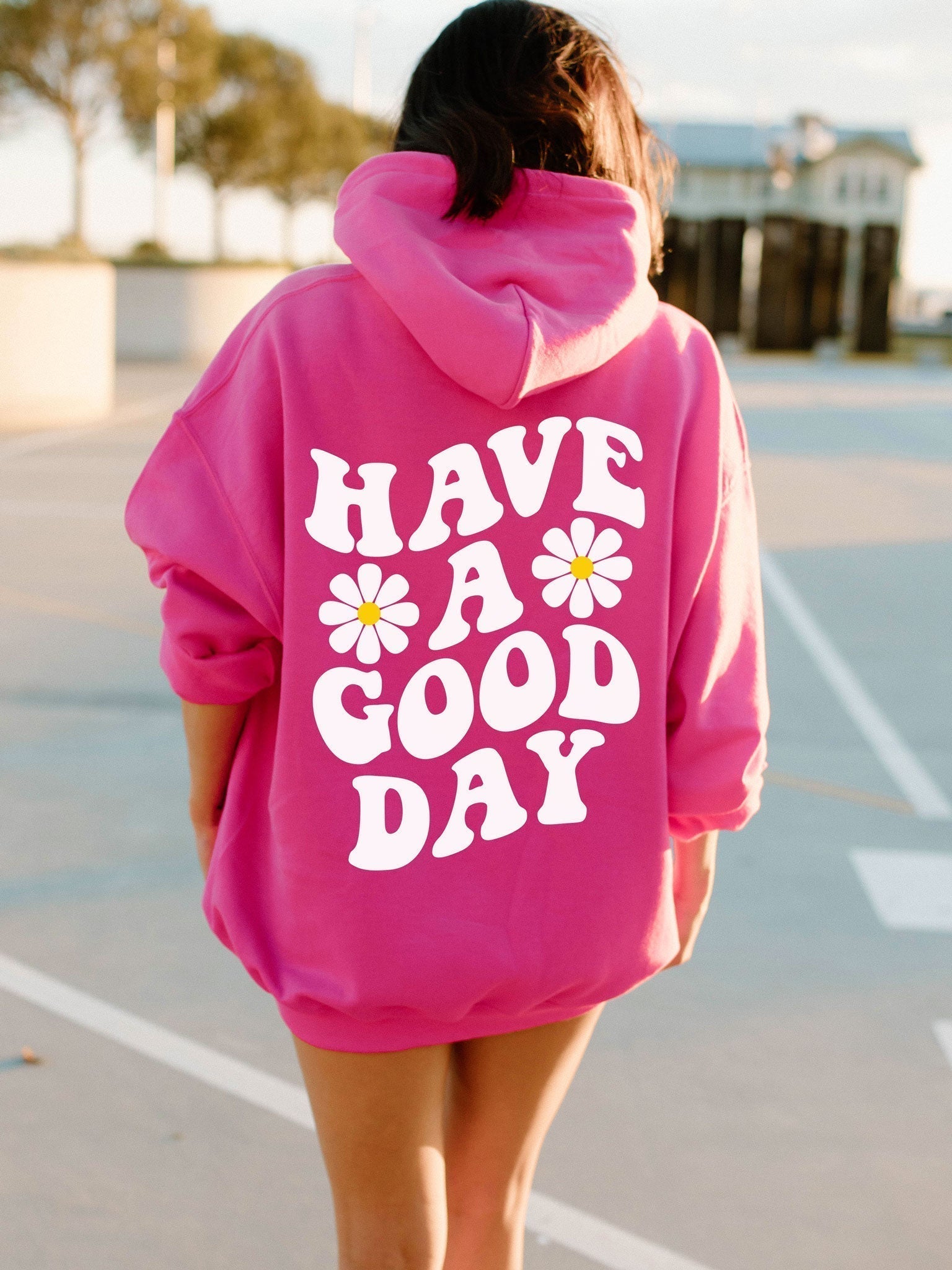 Polly - Oversized Hoodie Pink