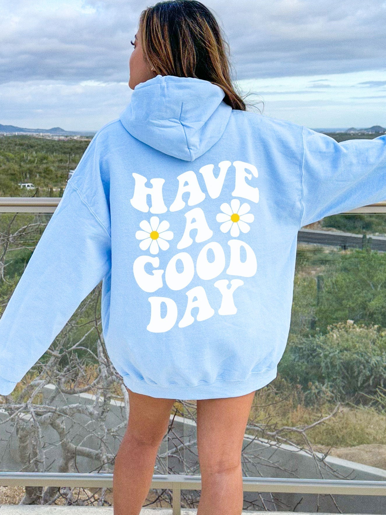 Polly - Oversized Hoodie Light Blue