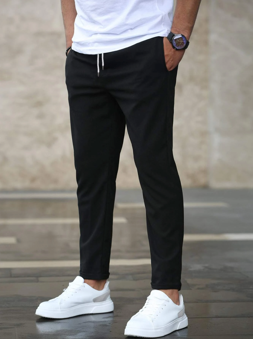 Pantaloni da jogging uomo slim fit con coulisse regolabile