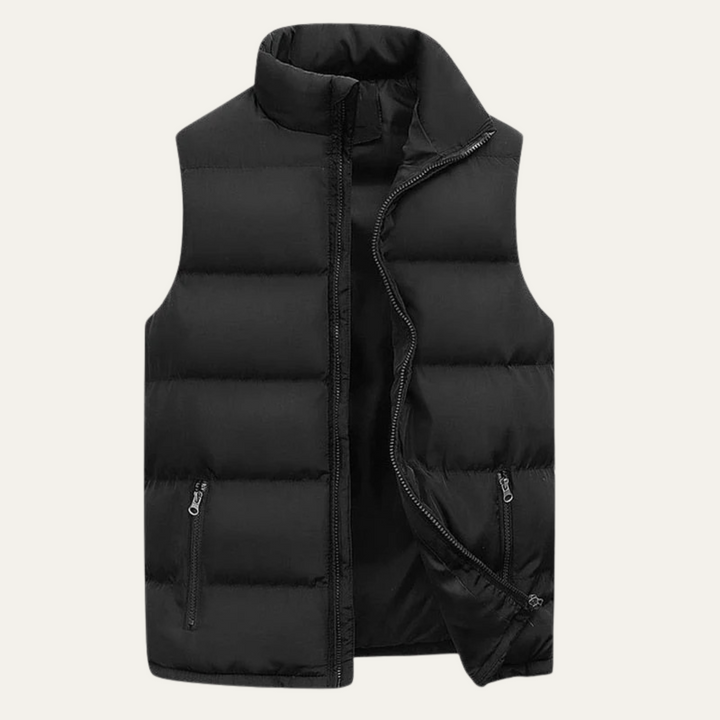 Colete masculino acolchoado, leve e quente, tipo puffer