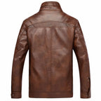 Men's Winter PU Leather Jacket - Thick & Warm Coat