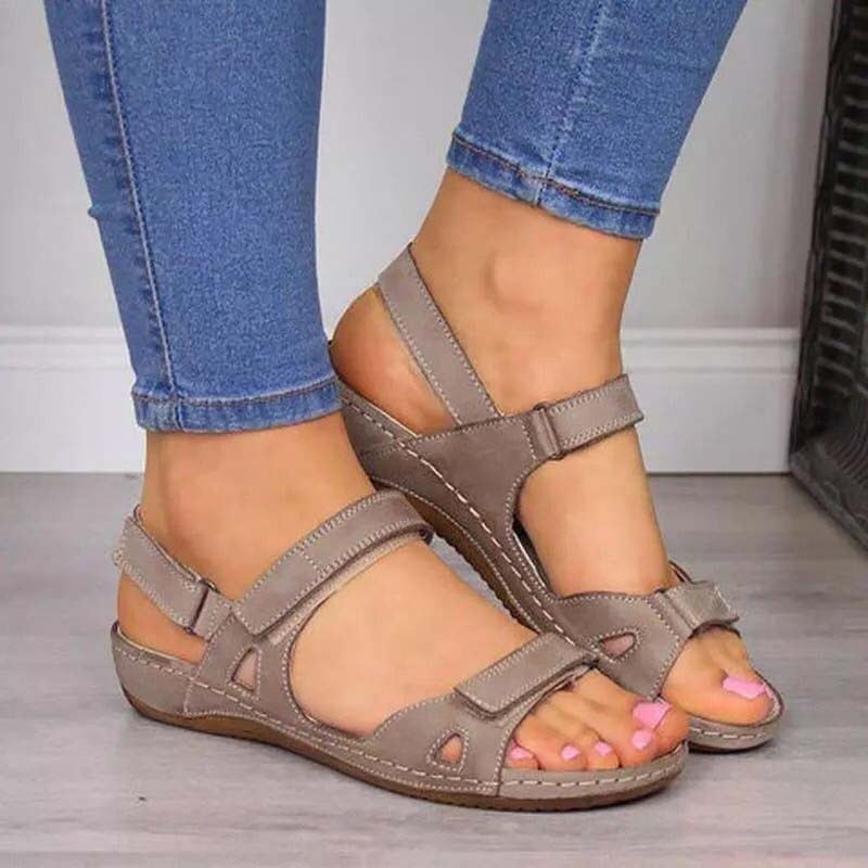 Women's Velcro Strap Orthopedic Summer Sandals-MODAUTLET