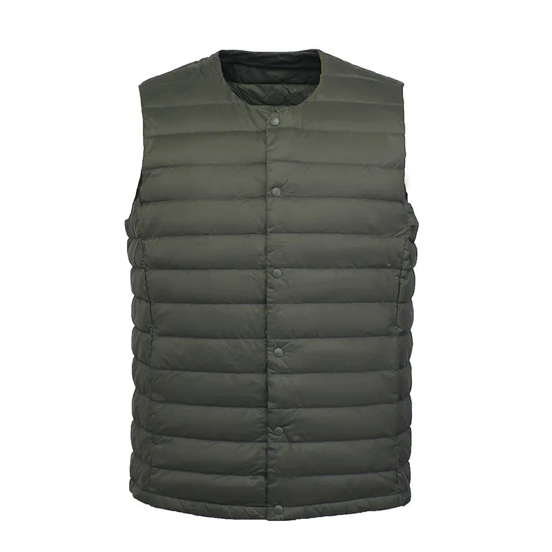 Chaleco acolchado de plumón ligero para hombre - Ideal para usar en capas