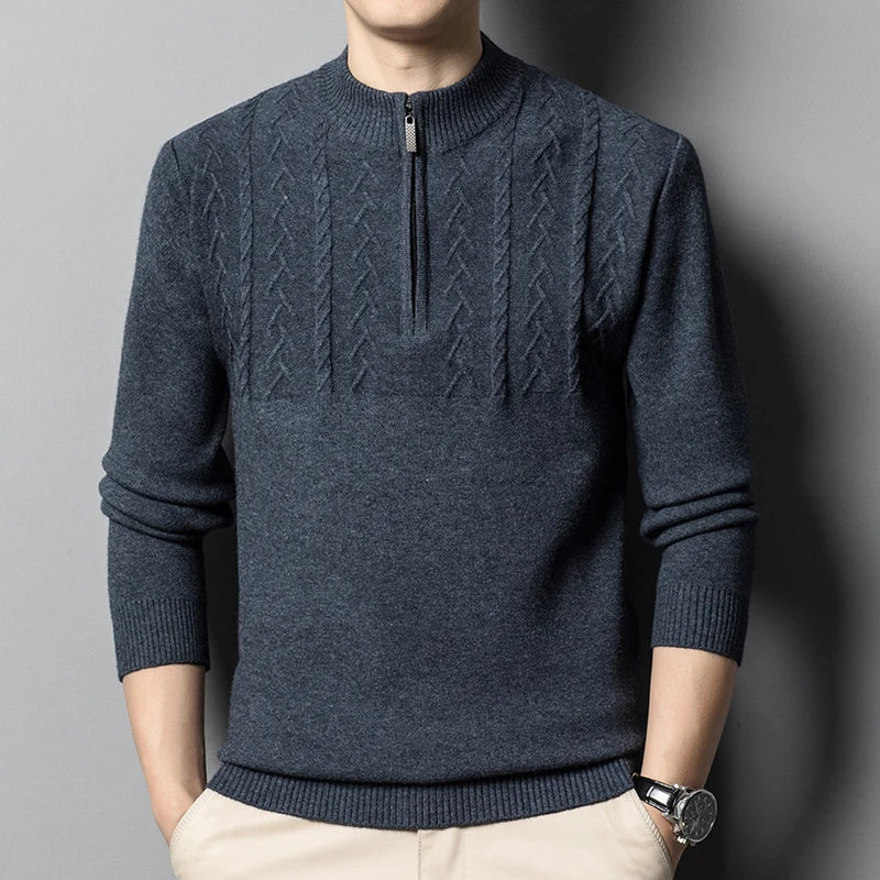 Half Zip Sweater - Westridge Style Gray