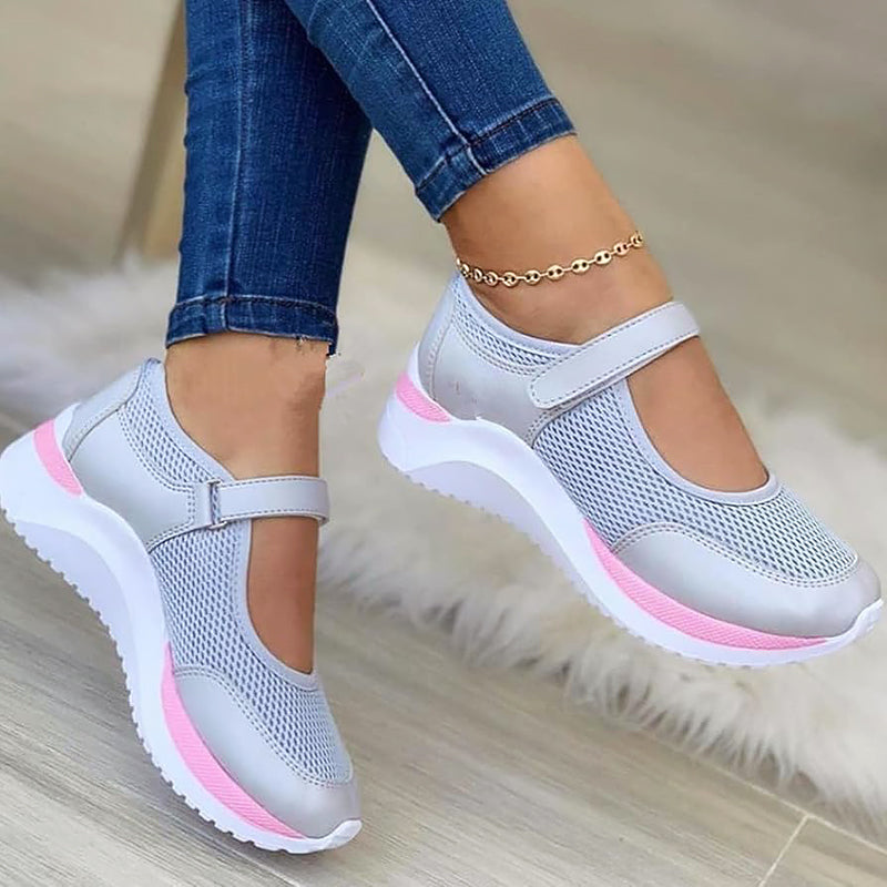 Harper | Women's Mary Jane Strap Mesh Sneakers-MODAUTLET