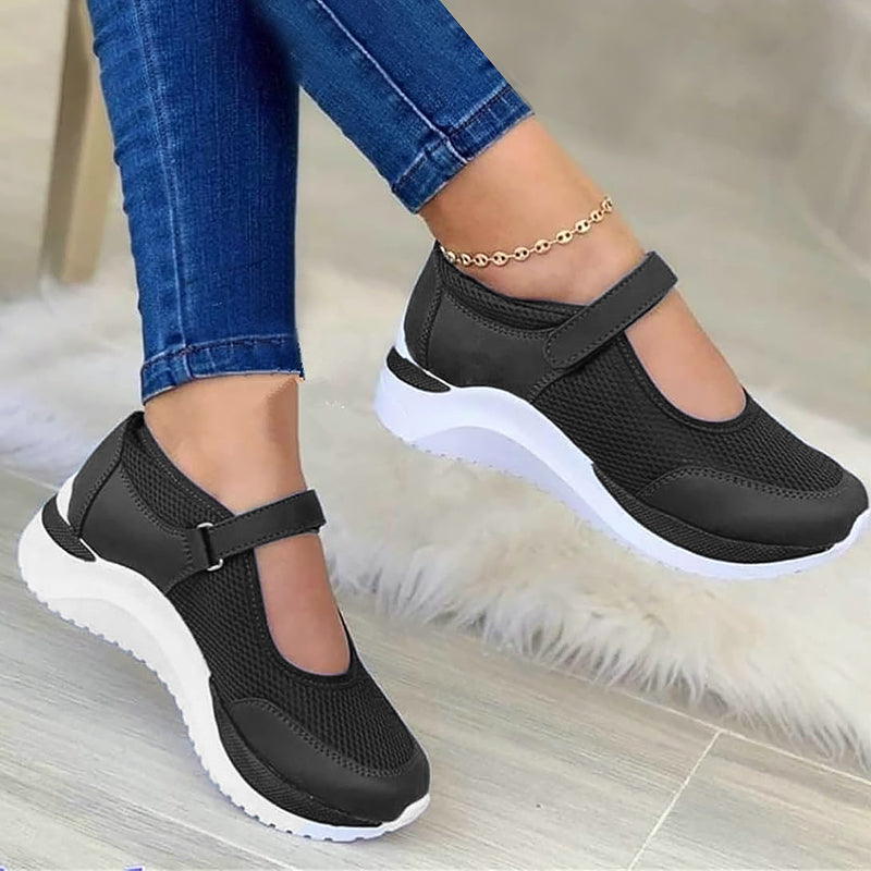 Harper | Women's Mary Jane Strap Mesh Sneakers-MODAUTLET