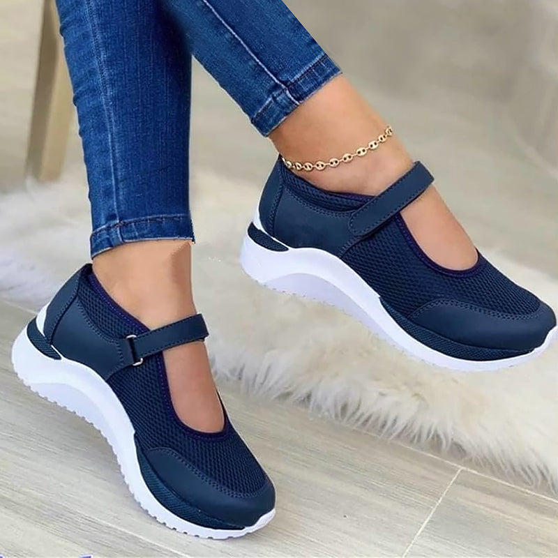 Harper | Women's Mary Jane Strap Mesh Sneakers-MODAUTLET