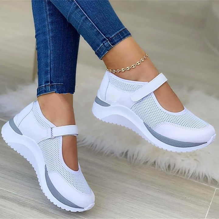 Harper | Women's Mary Jane Strap Mesh Sneakers-MODAUTLET