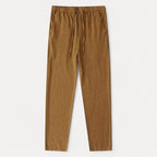 Men's Drawstring Linen Pants Brown