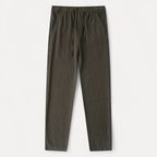Men's Drawstring Linen Pants Gray