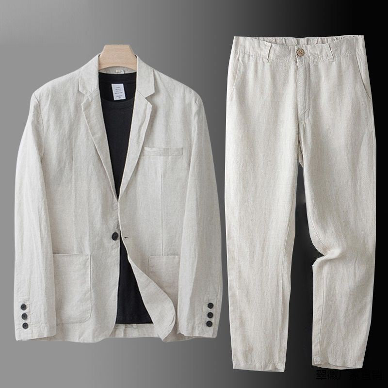 Linen Suit Set For Men Breathable Comfort Luxury-MODAUTLET