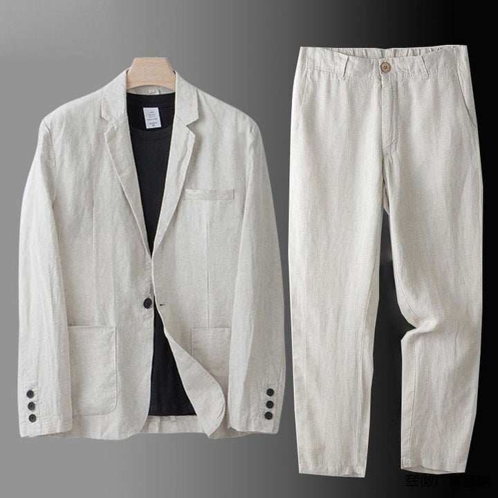 Linen Suit Set For Men Breathable Comfort Luxury-MODAUTLET