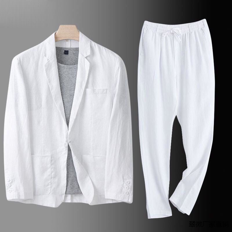 Linen Suit Set For Men Breathable Comfort Luxury