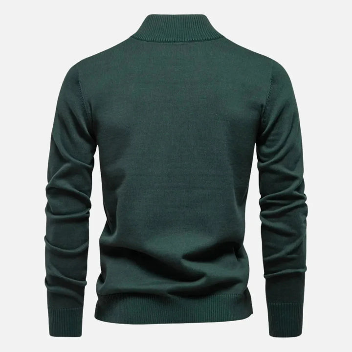 Quarter-Zip Fitted Sweater for Men-MODAUTLET
