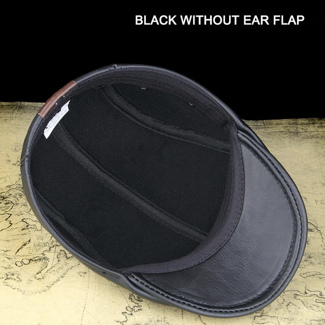 Authentic Cowhide Leather Baseball Cap-MODAUTLET