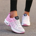 Women's Foot-Supportive Trainers in Unique Colors Pink & Grey