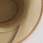 Men's Wide Brim Cowboy Hat – Breathable Adjustable Summer Sun Protection