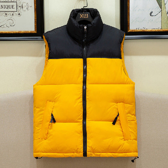 Men's Warm Sleeveless Quilted Down Puffer Vest for Cold Weather