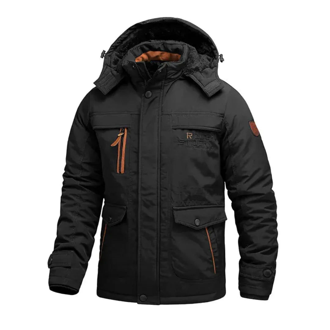 Heavy-Duty Waterproof Winter Coat for Extreme Weather Black
