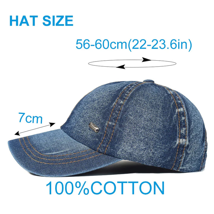 Vintage Washed Cotton Adjustable Baseball Cap – Unisex Low-Profile Dad Hat-MODAUTLET