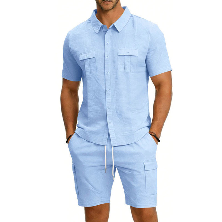 Henry | Men's Utility Pocket Shirt and Shorts Combo-MODAUTLET