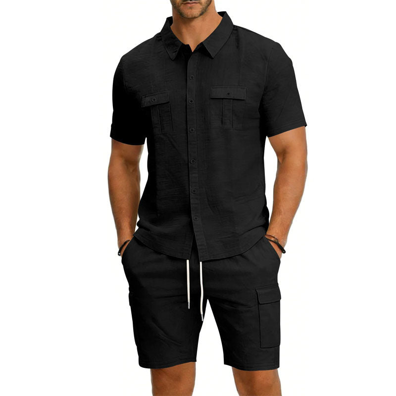 Henry | Men's Utility Pocket Shirt and Shorts Combo-MODAUTLET