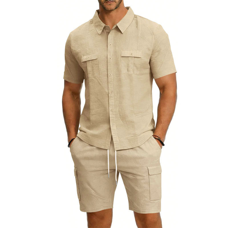 Henry | Men's Utility Pocket Shirt and Shorts Combo-MODAUTLET