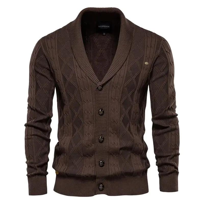 Heritage Cardigan from Cambridge Dark Brown