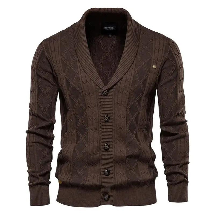 Heritage Cardigan from Cambridge Dark Brown