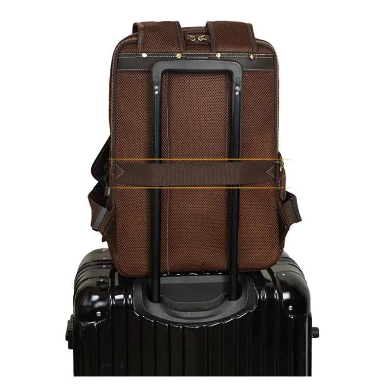 Stylish Leather Backpack for Everyday Use-MODAUTLET
